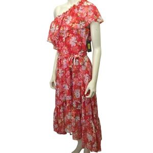 NWT Vince Camuto one shoulder floral dress